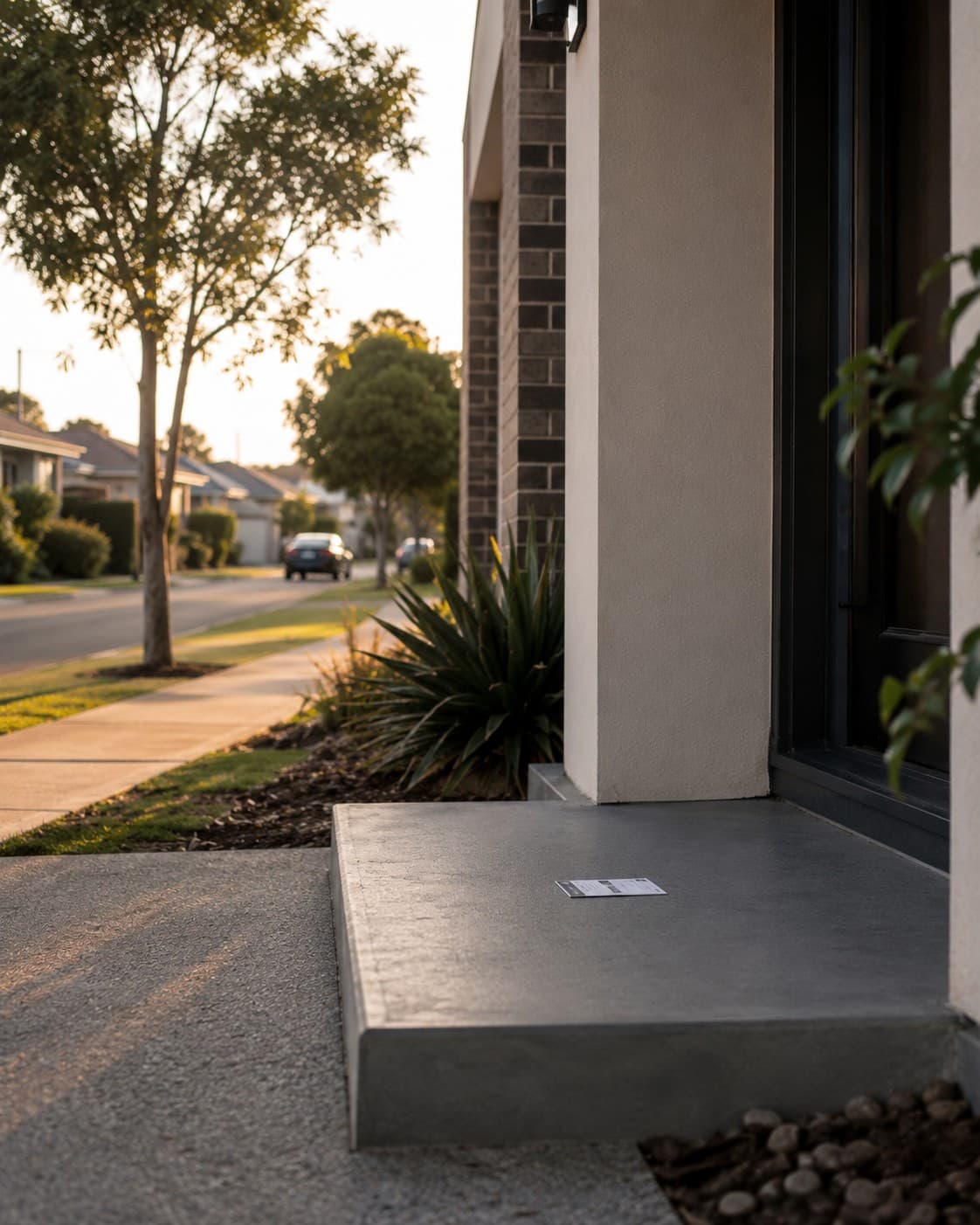 Empty doorstep after parcel theft